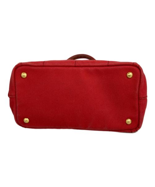 PRADA（プラダ）PRADA (プラダ) カナパミニハンドバッグ レッドの古着・服飾アイテム