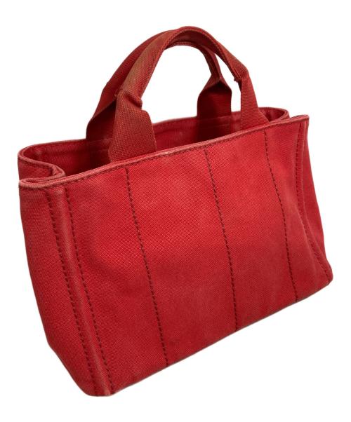 PRADA（プラダ）PRADA (プラダ) カナパミニハンドバッグ レッドの古着・服飾アイテム