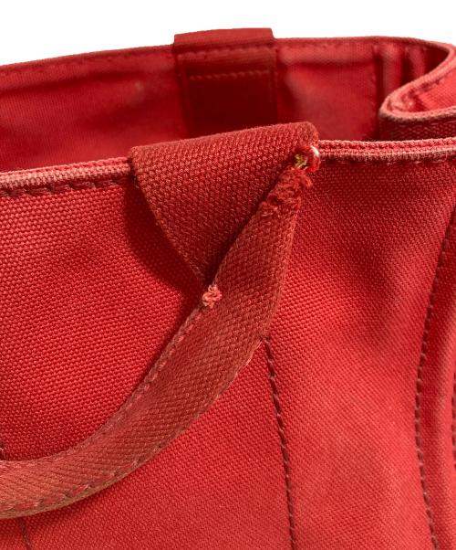 PRADA（プラダ）PRADA (プラダ) カナパミニハンドバッグ レッドの古着・服飾アイテム