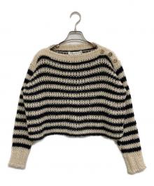 Christian Dior（クリスチャン ディオール）の古着「ボーダーニット」｜ホワイト