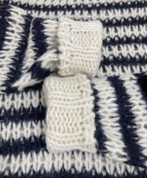 Christian Dior（クリスチャン ディオール）Christian Dior (クリスチャン ディオール) ボーダーニット ホワイト サイズ:36の古着・服飾アイテム