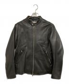 BEAUTY&YOUTHビューティーアンドユース）の古着「シープレザー シングル ライダースジャケット」｜ブラック