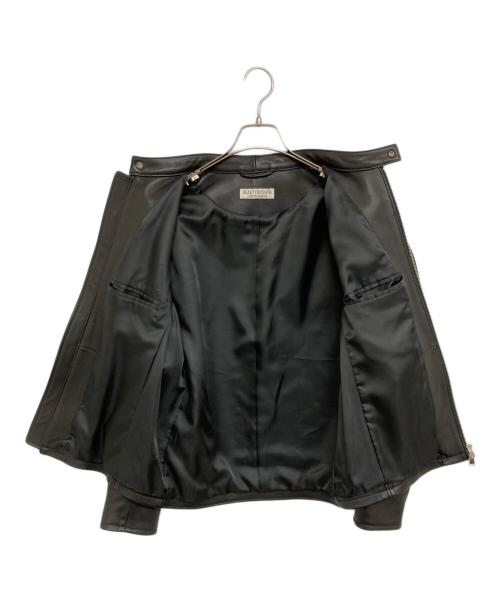 BEAUTY&YOUTH（ビューティーアンドユース）BEAUTY&YOUTH (ビューティーアンドユース) シープレザー シングル ライダースジャケット ブラック サイズ:Mの古着・服飾アイテム