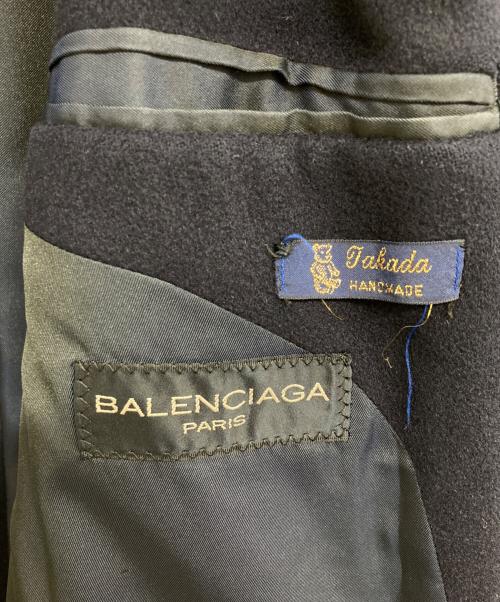 BALENCIAGA（バレンシアガ）BALENCIAGA (バレンシアガ) カシミヤコート ネイビー サイズ:胸囲90胴囲78身長165の古着・服飾アイテム