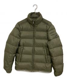 PRADA（プラダ）の古着「ロゴプレートダウンジャケット」｜グリーン