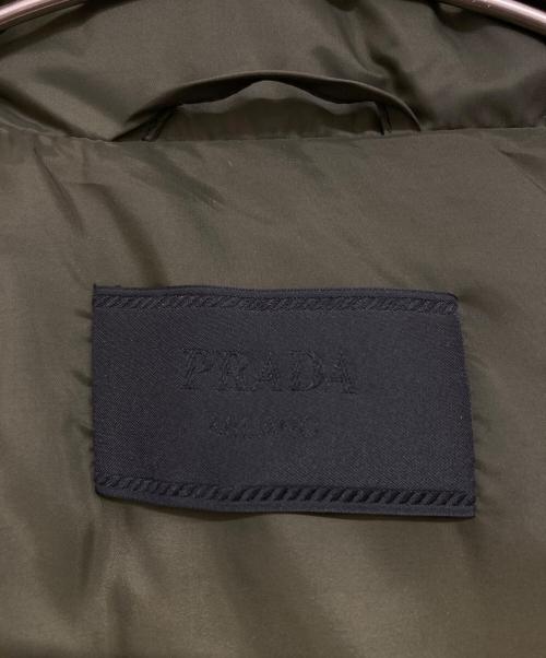 PRADA（プラダ）PRADA (プラダ) ロゴプレートダウンジャケット グリーン サイズ:46の古着・服飾アイテム