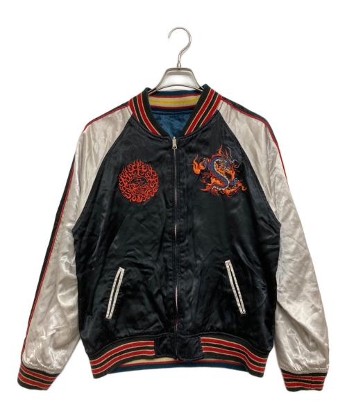 HOUSTON（ヒューストン）HOUSTON (ヒューストン) リバーシブルスカジャン ブラック×ネイビー サイズ:Lの古着・服飾アイテム