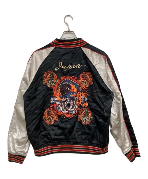 HOUSTON（ヒューストン）HOUSTON (ヒューストン) リバーシブルスカジャン ブラック×ネイビー サイズ:Lの古着・服飾アイテム