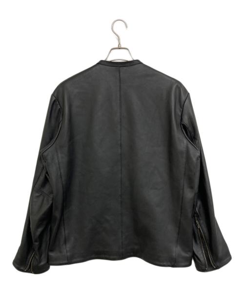 Adam et Rope（アダム エ ロペ）Adam et Rope (アダム エ ロペ) シングルライダースジャケット ブラック サイズ:Lの古着・服飾アイテム