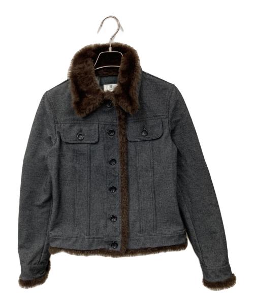 DOLCE & GABBANA（ドルチェ＆ガッバーナ）DOLCE & GABBANA (ドルチェ＆ガッバーナ) ファーデニムジャケット ブラック サイズ:38の古着・服飾アイテム