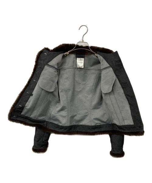 DOLCE & GABBANA（ドルチェ＆ガッバーナ）DOLCE & GABBANA (ドルチェ＆ガッバーナ) ファーデニムジャケット ブラック サイズ:38の古着・服飾アイテム