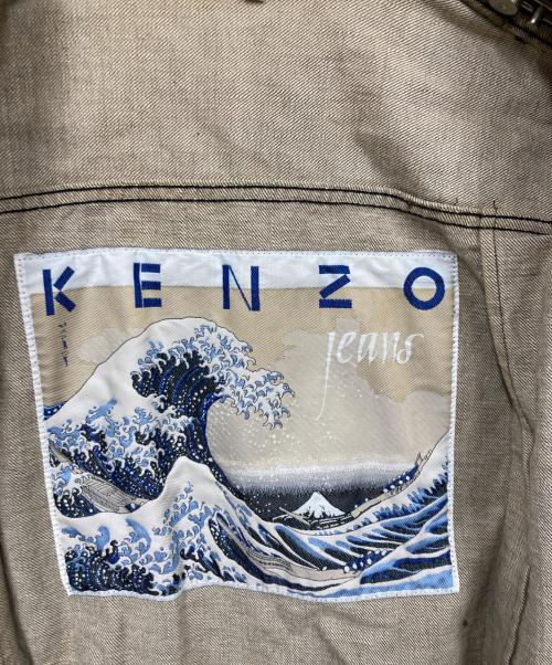 KENZO JEANS（ケンゾージーンズ）KENZO JEANS (ケンゾージーンズ) 葛飾北斎 富嶽三十六景デニムジャケット グレー サイズ:Freeの古着・服飾アイテム