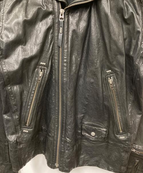 DIESEL（ディーゼル）DIESEL (ディーゼル) スタッズライダースジャケット ブラック サイズ:XLの古着・服飾アイテム