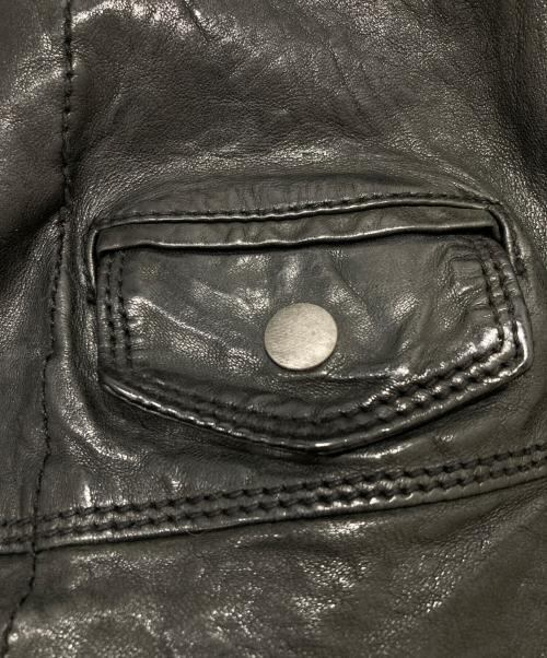 DIESEL（ディーゼル）DIESEL (ディーゼル) スタッズライダースジャケット ブラック サイズ:XLの古着・服飾アイテム