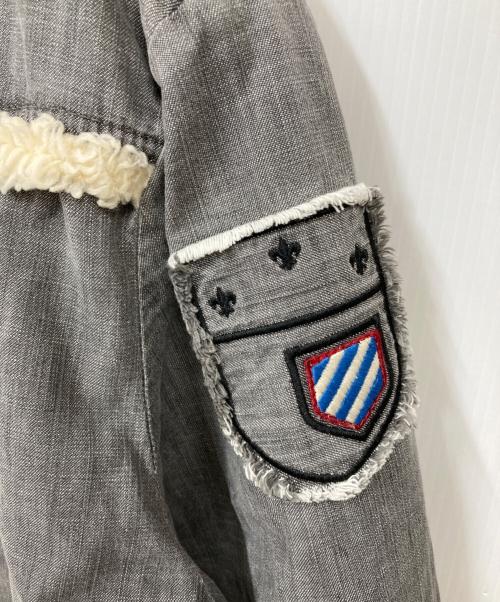 DIESEL（ディーゼル）DIESEL (ディーゼル) 裏ボアジャケット グレー サイズ:XXLの古着・服飾アイテム