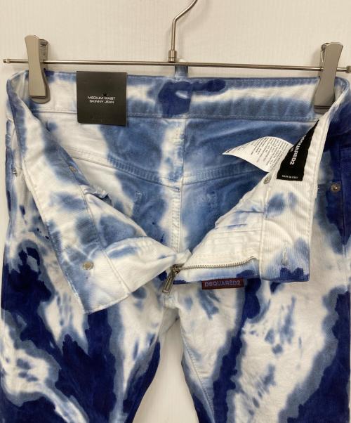 DSQUARED2（ディースクエアード）DSQUARED2 (ディースクエアード) タイダイ柄デニムパンツ ブルー サイズ:36 未使用品の古着・服飾アイテム