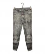 DSQUARED2ディースクエアード）の古着「クラッシュ ブリーチスキニー ジーンズ」｜グレー