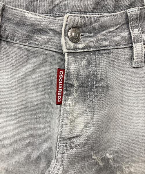 DSQUARED2（ディースクエアード）DSQUARED2 (ディースクエアード) クラッシュ ブリーチスキニー ジーンズ グレー サイズ:36の古着・服飾アイテム
