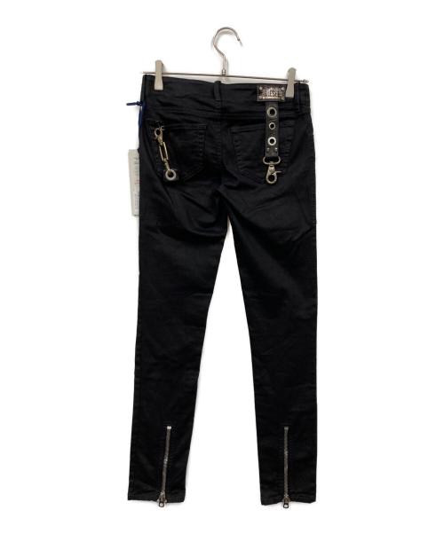 DIESEL（ディーゼル）DIESEL (ディーゼル) スカルデニムパンツ ブラック サイズ:W25の古着・服飾アイテム