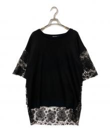 Hysteric Glamour（ヒステリックグラマー）の古着「レースＴシャツ」｜ブラック