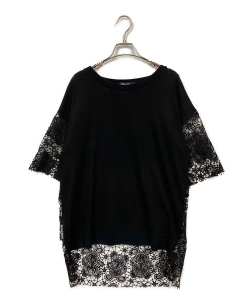 Hysteric Glamour（ヒステリックグラマー）Hysteric Glamour (ヒステリックグラマー) レースＴシャツ ブラック サイズ:FREEの古着・服飾アイテム