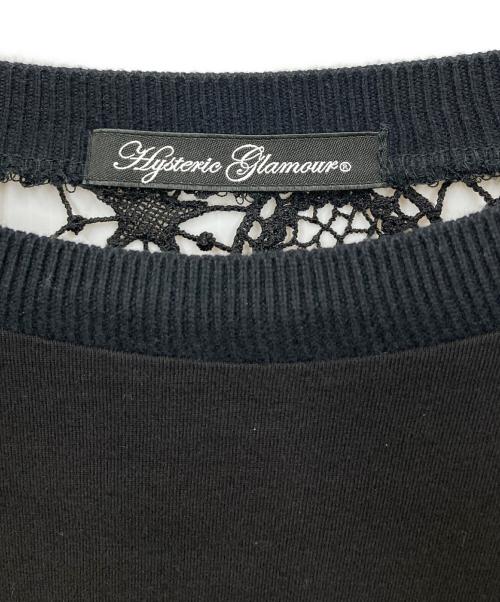 Hysteric Glamour（ヒステリックグラマー）Hysteric Glamour (ヒステリックグラマー) レースＴシャツ ブラック サイズ:FREEの古着・服飾アイテム