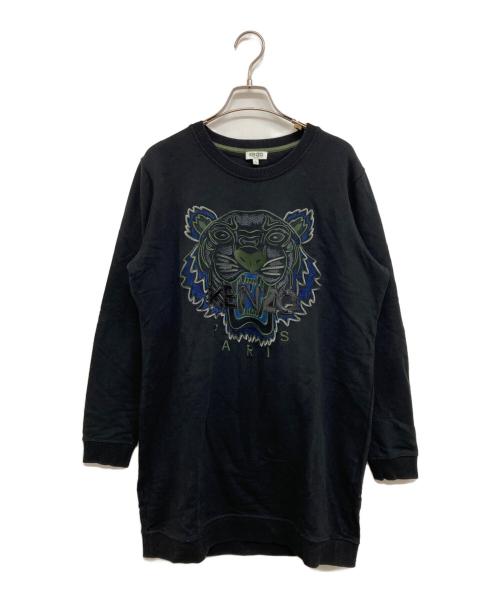 KENZO（ケンゾー）KENZO (ケンゾー) タイガークラシックスウェットシャツドレス ブラック サイズ:Lの古着・服飾アイテム