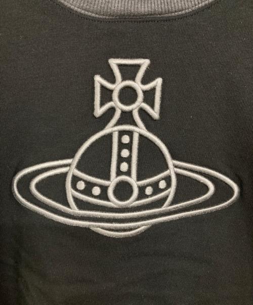 Vivienne Westwood RED LABEL（ヴィヴィアンウエストウッドレッドレーベル）Vivienne Westwood RED LABEL (ヴィヴィアンウエストウッドレッドレーベル) 3Dラインオーブ刺繍レイヤード裏毛フーディ― グレー サイズ:00の古着・服飾アイテム