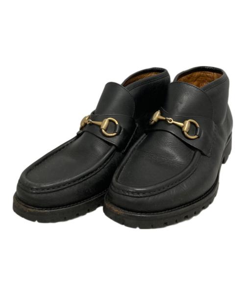 GUCCI（グッチ）GUCCI (グッチ) ホースビットブーツ ブラック サイズ:6 1/2の古着・服飾アイテム