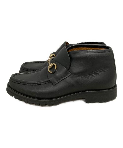 GUCCI（グッチ）GUCCI (グッチ) ホースビットブーツ ブラック サイズ:6 1/2の古着・服飾アイテム