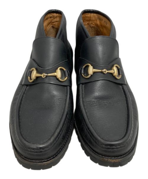 GUCCI（グッチ）GUCCI (グッチ) ホースビットブーツ ブラック サイズ:6 1/2の古着・服飾アイテム
