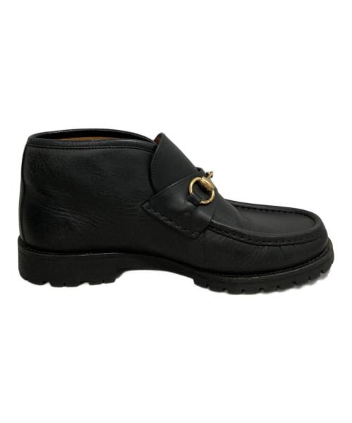 GUCCI（グッチ）GUCCI (グッチ) ホースビットブーツ ブラック サイズ:6 1/2の古着・服飾アイテム