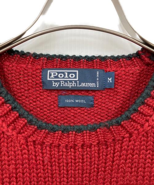 POLO RALPH LAUREN（ポロ・ラルフローレン）POLO RALPH LAUREN (ポロ・ラルフローレン) ニット レッド サイズ:Mの古着・服飾アイテム