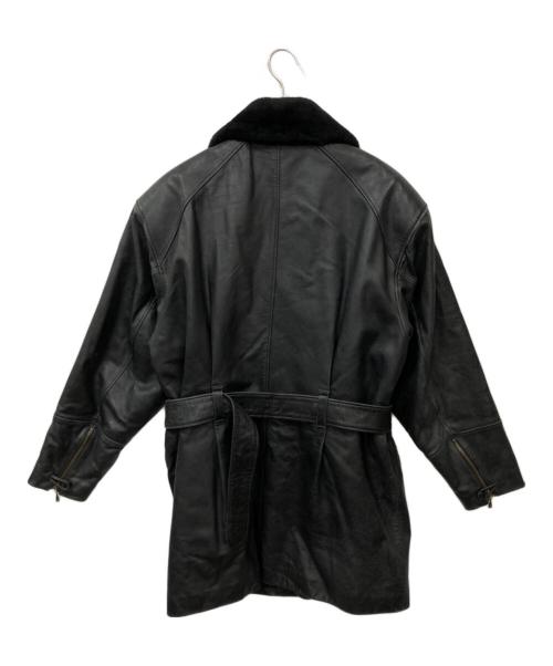 OLIVIER MASSUGER（不明）OLIVIER MASSUGER (不明) レザーコート ブラック サイズ:Mの古着・服飾アイテム