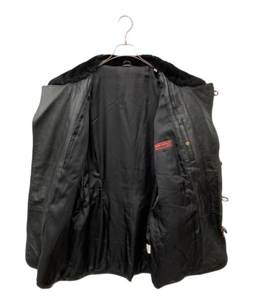 OLIVIER MASSUGER（不明）OLIVIER MASSUGER (不明) レザーコート ブラック サイズ:Mの古着・服飾アイテム