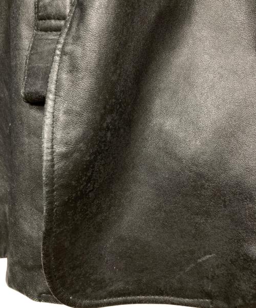 OLIVIER MASSUGER（不明）OLIVIER MASSUGER (不明) レザーコート ブラック サイズ:Mの古着・服飾アイテム