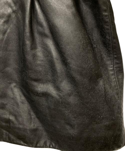 OLIVIER MASSUGER（不明）OLIVIER MASSUGER (不明) レザーコート ブラック サイズ:Mの古着・服飾アイテム