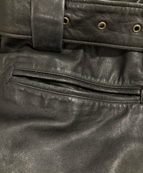 OLIVIER MASSUGER（不明）OLIVIER MASSUGER (不明) レザーコート ブラック サイズ:Mの古着・服飾アイテム