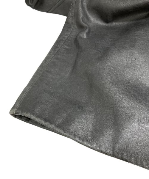 OLIVIER MASSUGER（不明）OLIVIER MASSUGER (不明) レザーコート ブラック サイズ:Mの古着・服飾アイテム