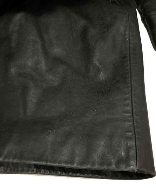 OLIVIER MASSUGER（不明）OLIVIER MASSUGER (不明) レザーコート ブラック サイズ:Mの古着・服飾アイテム