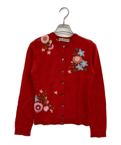 KEITA MARUYAMA（ケイタマルヤマ）KEITA MARUYAMA (ケイタマルヤマ) フラワー刺繍カーディガン レッド サイズ:1の古着・服飾アイテム