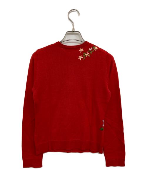 KEITA MARUYAMA（ケイタマルヤマ）KEITA MARUYAMA (ケイタマルヤマ) フラワー刺繍カーディガン レッド サイズ:1の古着・服飾アイテム