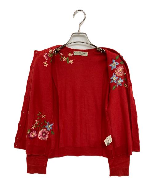 KEITA MARUYAMA（ケイタマルヤマ）KEITA MARUYAMA (ケイタマルヤマ) フラワー刺繍カーディガン レッド サイズ:1の古着・服飾アイテム