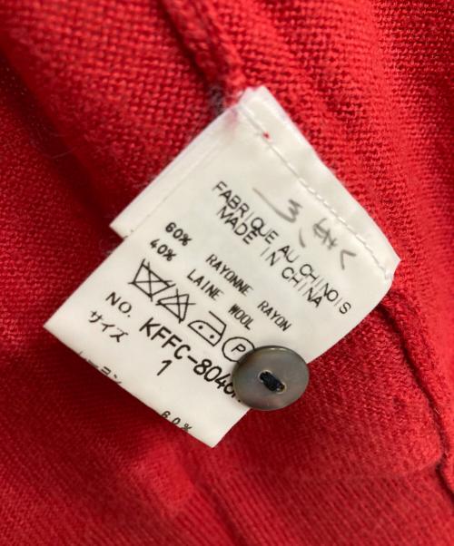 KEITA MARUYAMA（ケイタマルヤマ）KEITA MARUYAMA (ケイタマルヤマ) フラワー刺繍カーディガン レッド サイズ:1の古着・服飾アイテム