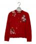 KEITA MARUYAMA（ケイタマルヤマ）の古着「フラワー刺繍カーディガン」｜レッド