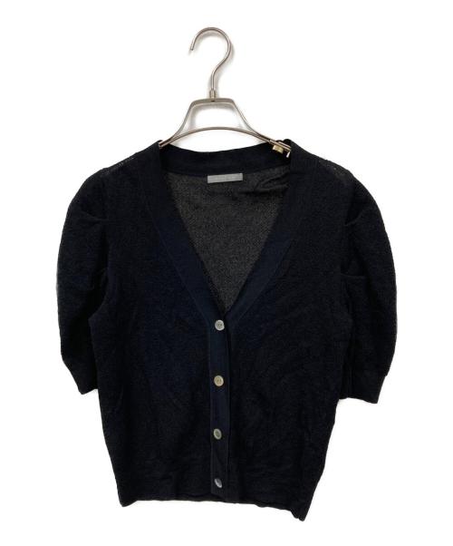 theory luxe（セオリーリュクス）theory luxe (セオリーリュクス) Vネック 半袖 カーディガン ブラック サイズ:38の古着・服飾アイテム