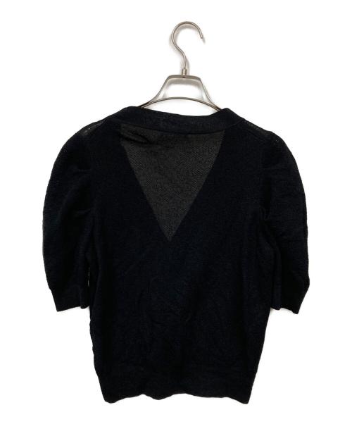 theory luxe（セオリーリュクス）theory luxe (セオリーリュクス) Vネック 半袖 カーディガン ブラック サイズ:38の古着・服飾アイテム