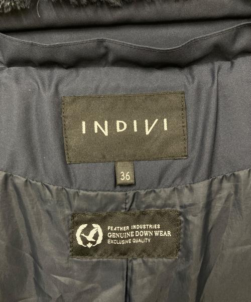INDIVI（インディヴィ）INDIVI (インディヴィ) ダウンコート ネイビー サイズ:36の古着・服飾アイテム