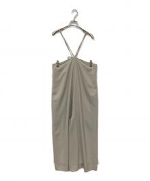 Louren（ローレン）の古着「drape wide all in one/ドレープワイドオールインワン」｜ベージュ