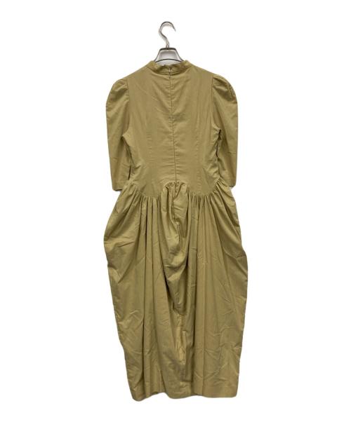 Ameri（アメリ）AMERI (アメリ) WAVE WAIST COCOON DRESS ベージュ サイズ:Sの古着・服飾アイテム
